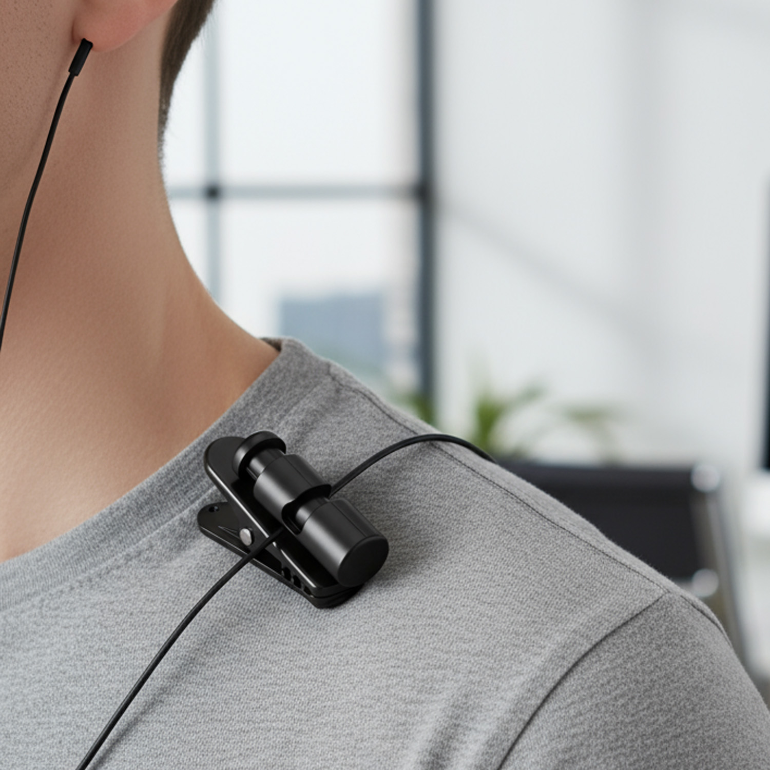 Wired Earphone Mic - Paquete de 1-10 clips de sujeción