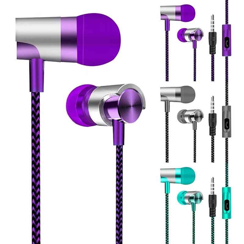 Wired Earphone Mic - Auriculares estéreo 9D con cable, auriculares