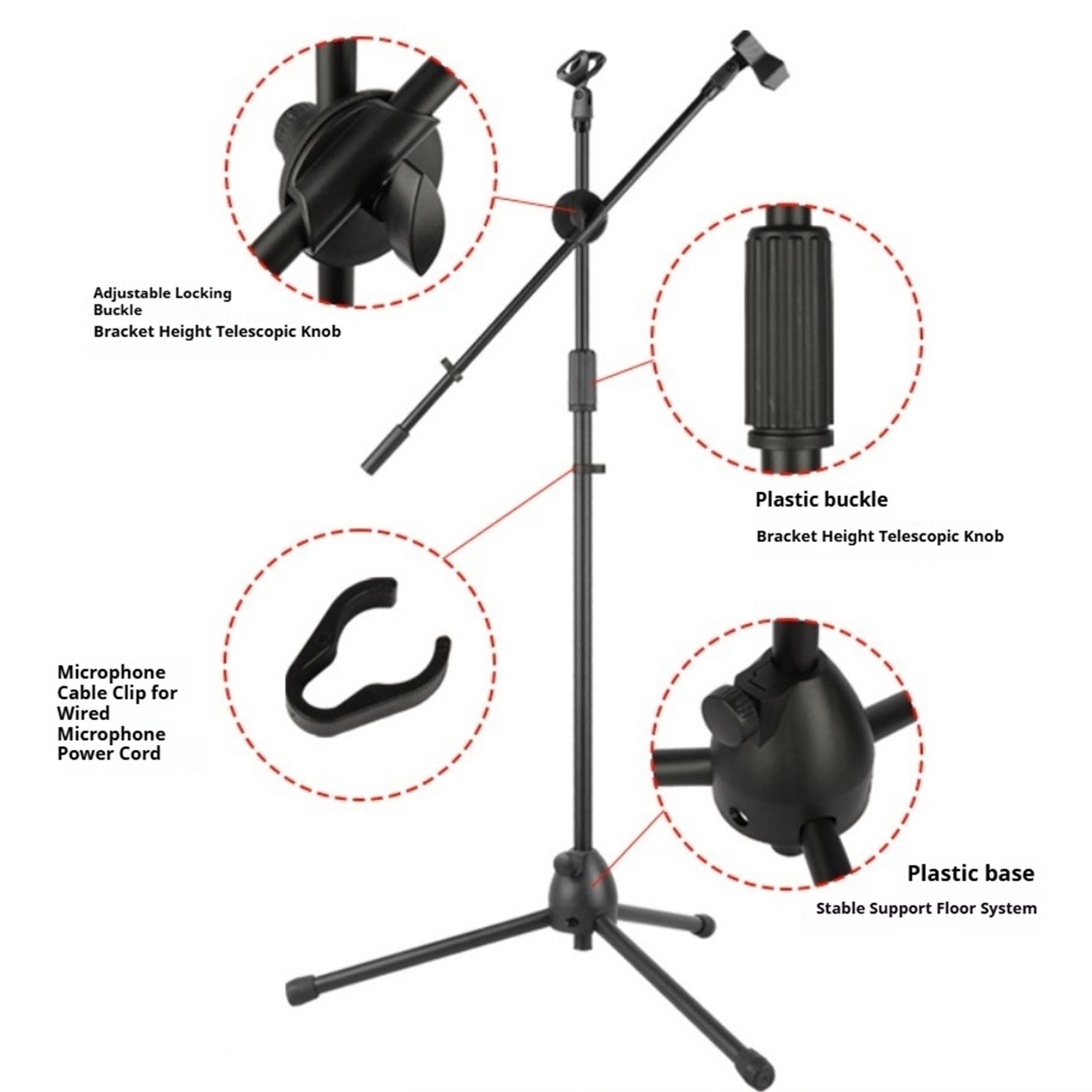 Soporte de Micrófono de Piso c - Shure Mic Sm58 reseña y precio