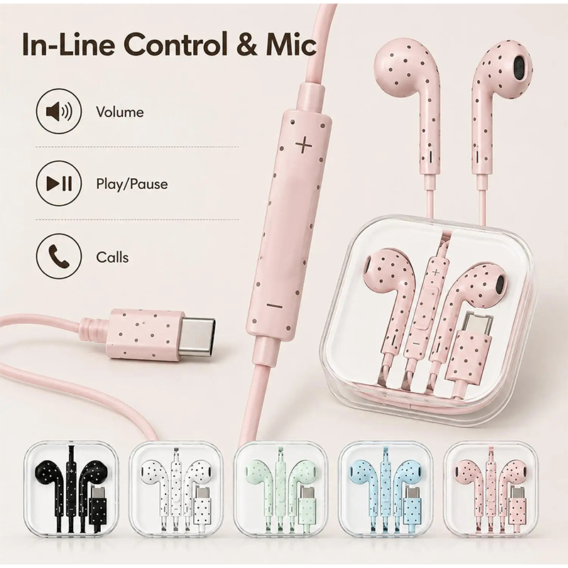 Auriculares Tipo C con Patrón  - Usb C Earphone reseña y precio